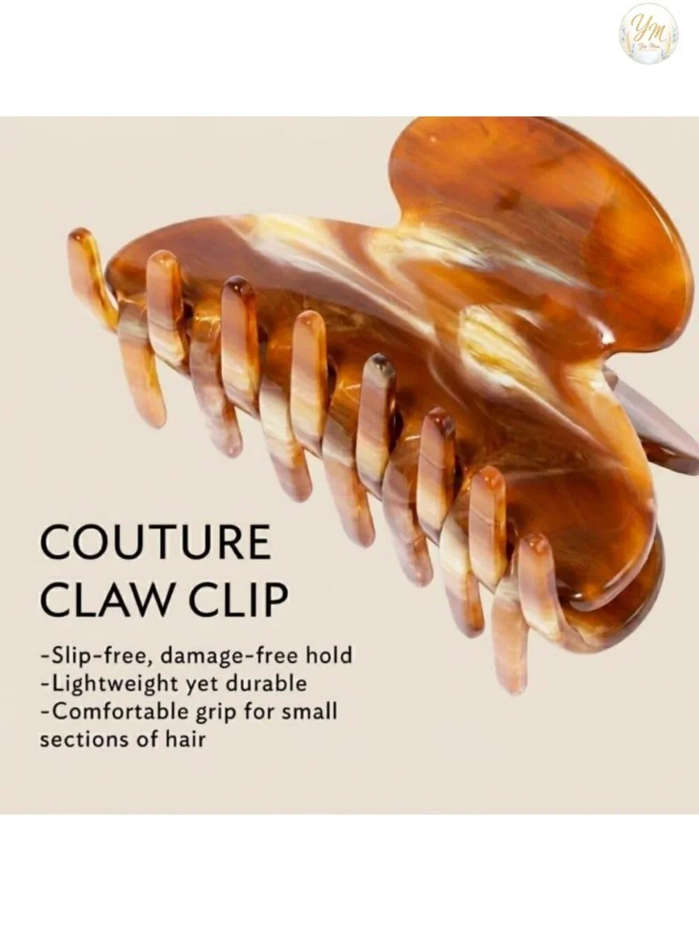 Medium Couture Claw Clip Cellulose Acetate Hair Accessory